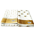 Sari, Cotton -- White with Gold Border (White Gold)