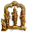 Sri Sita, Rama, Laksmana and Hanuman Brass Deity  (Aprox. 5\")