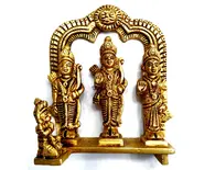 Sri Sita, Rama, Laksmana and Hanuman Brass Deity  (Aprox. 5")