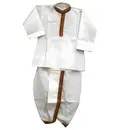 Boys Dhoti and Kurta Set -- White Dhoti and Kurta