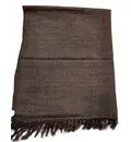 Yak Wool Stole Chaddar - Brown