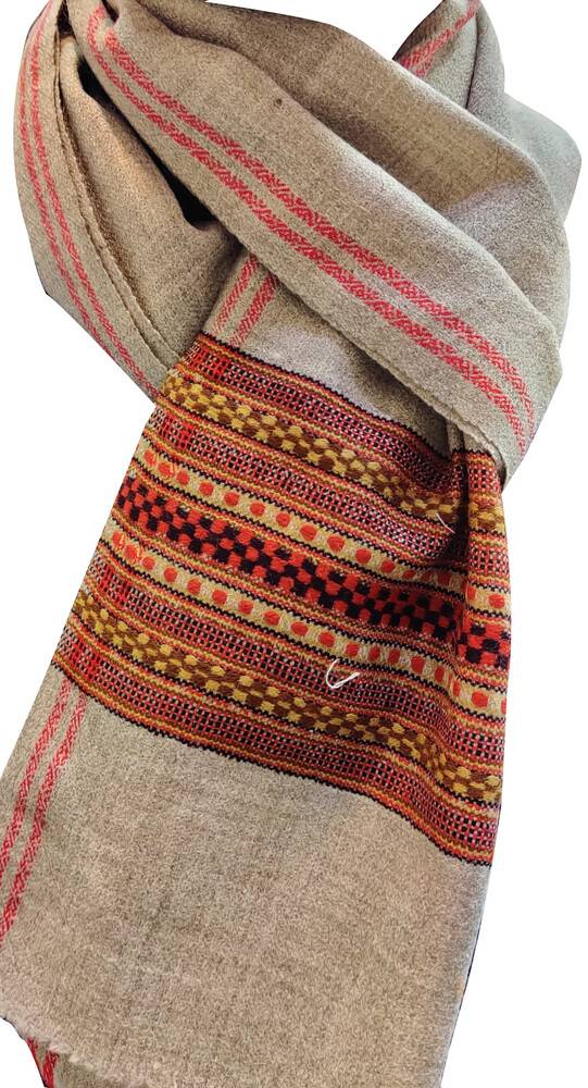 Neck Scarf / Chadar with Colorful Border