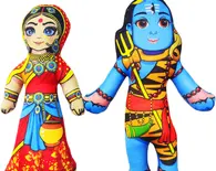 Childrens Stuffed Toy: Lord Shiva with Parvati (Approx. 9" high))