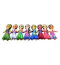 Childrens Stuffed Toys: Astha Saki Dolls - set of 8