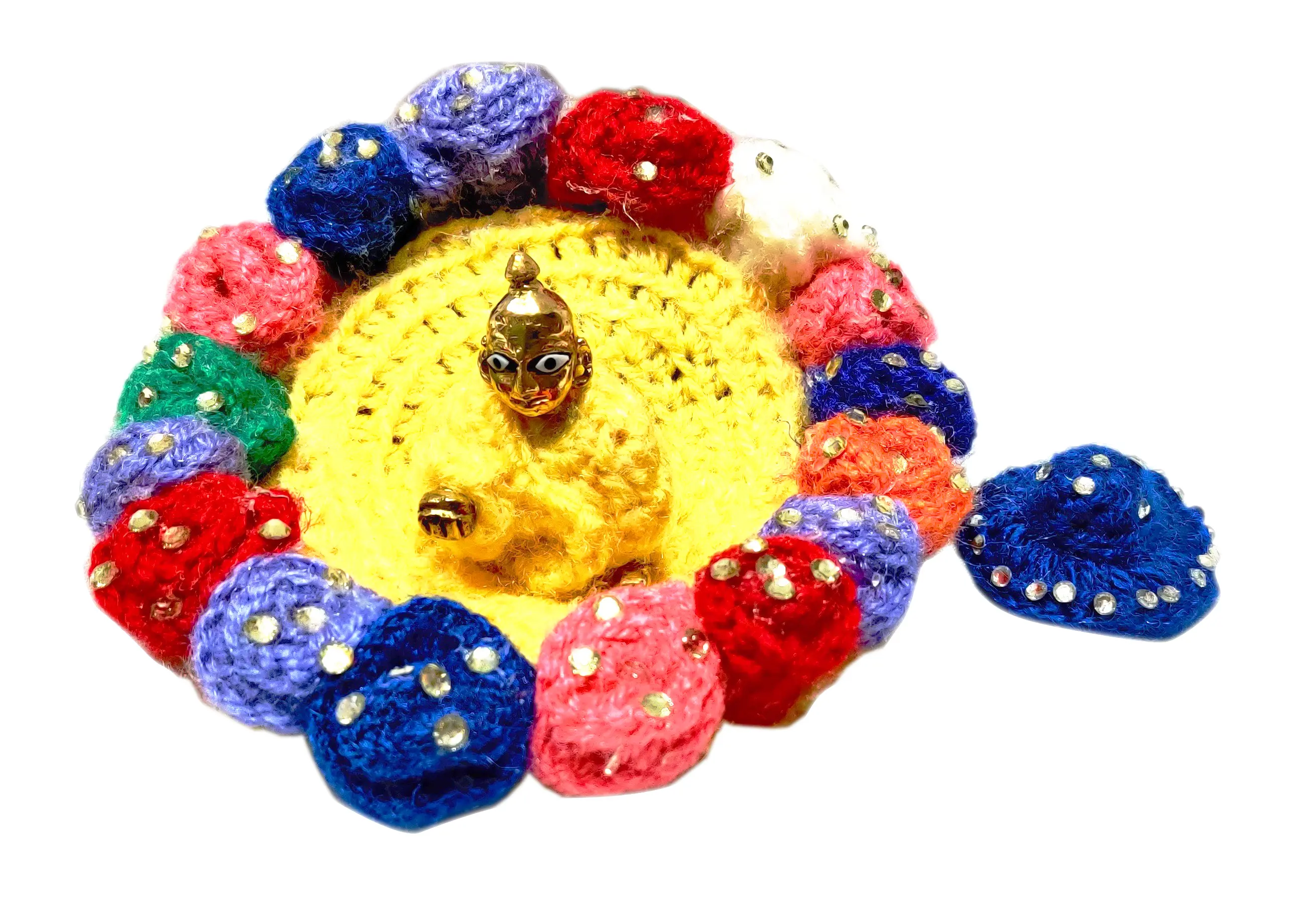 Semi Deluxe Woolen Winter Dresses with Cap for Laddu Gopal