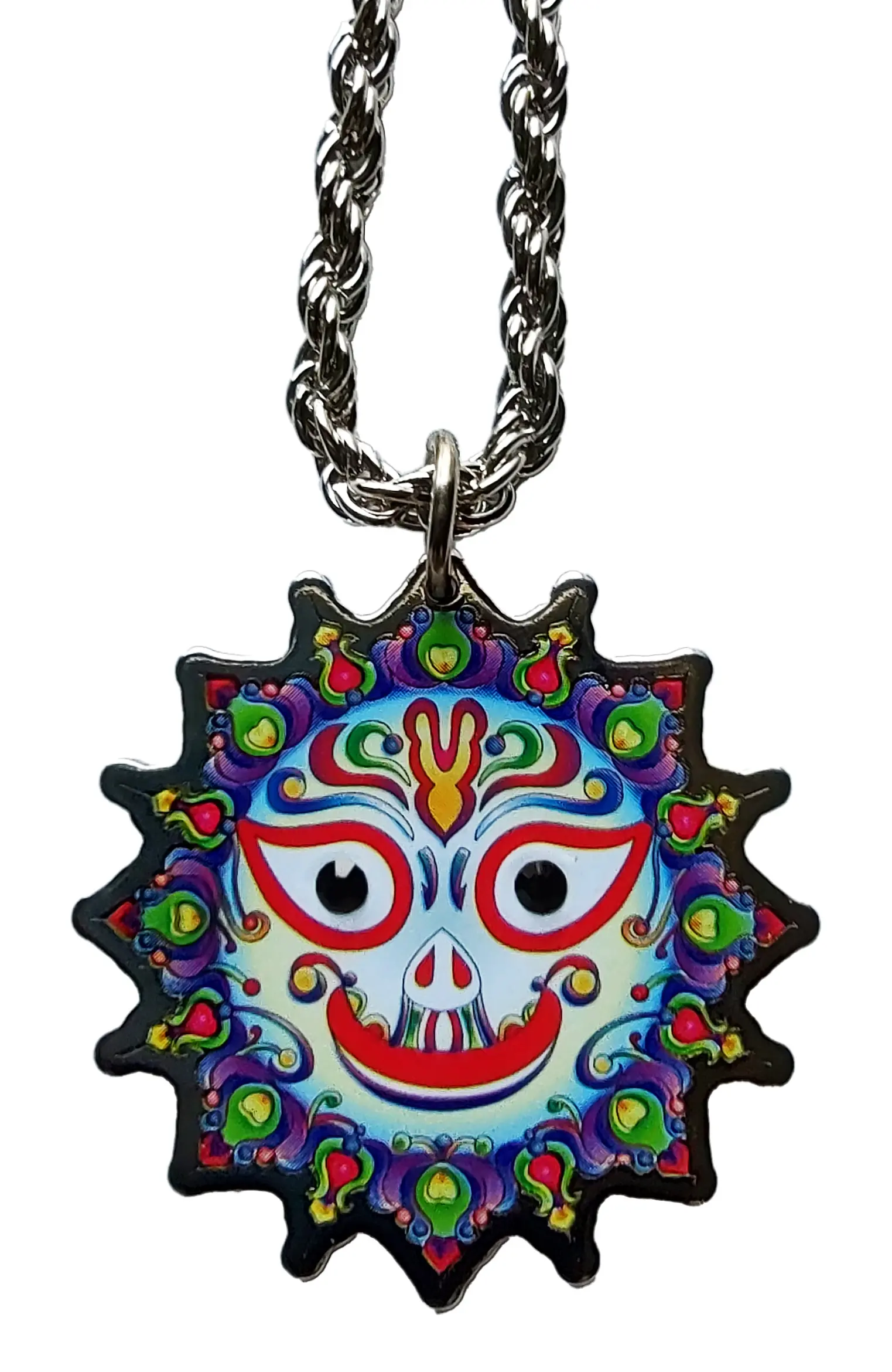 Lord Nrsimhadeva Pendant - New Cloisonne Style - Gold