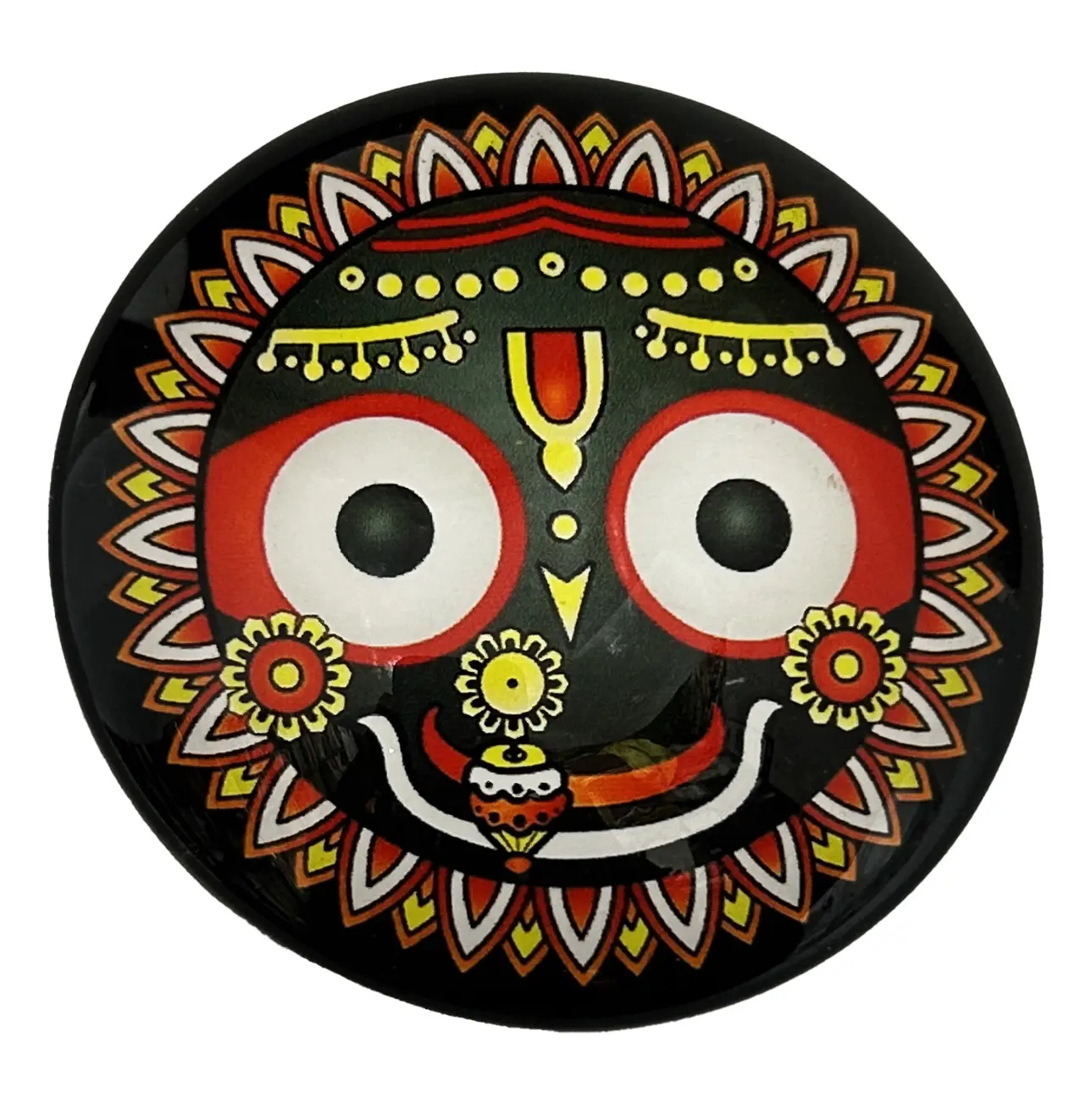 Round Lord Caitanya Mahaprabhu Magnet (2.3\" - 5.3 cm)
