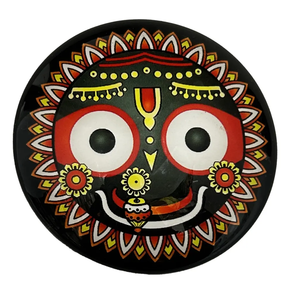 Round Damodar with Mother Yasoda Magnet (2.3\" - 5.3 cm)