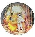 Round Damodar with Mother Yasoda Magnet (2.3\" - 5.3 cm)