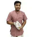 Kurta -- Cotton Khadi Color Pattern