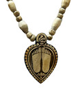 Tulsi Neck Beads -- Lotus Feet Pendant