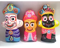 Lord Jagannatha, Baladeva and Lady Subhadra -- Childrens Stuffed Toy