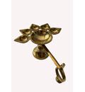 Jumbo 5 Ghee Wick Lamp -- Brass