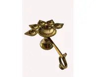 Jumbo 5 Ghee Wick Lamp -- Brass