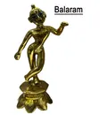 Krishna Balaram Deities Lotus Base (Brass 7\")