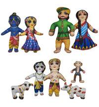 Krishna's Family & Friends Children's Stuffed Toys (set of 9)