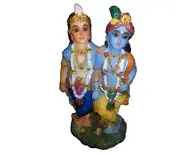 Krishna and Balarama Polyresin Figure (6.5" high)