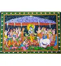 Wall Hanging -- Krishna Lifting Govardhan Hill (30\"x40\")