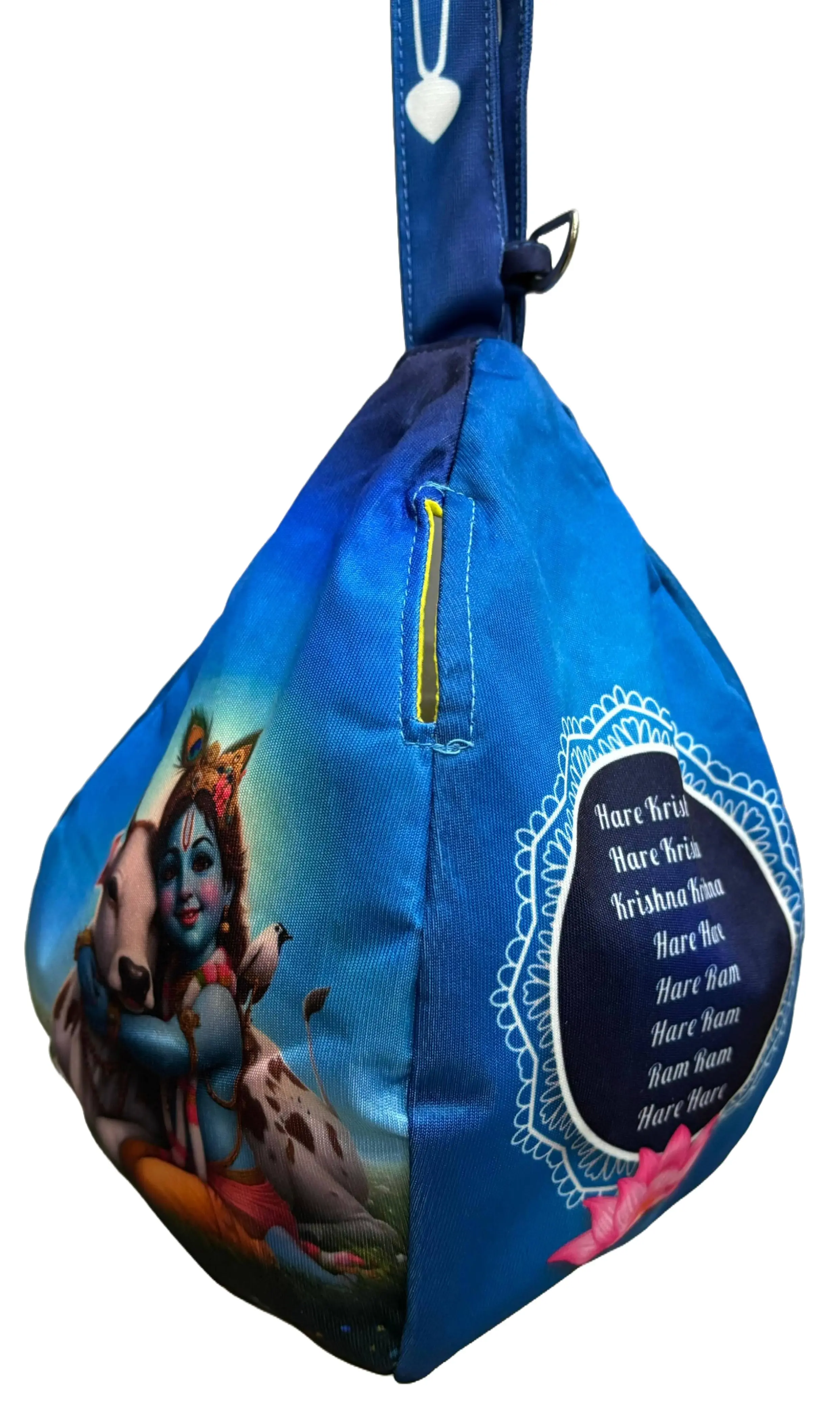 Jaya Gaura - Digitally Printed Bead-Bag [3 sides and strap] Standard Size
