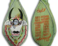 Krishna in Cow's Head Japa Bead Bag