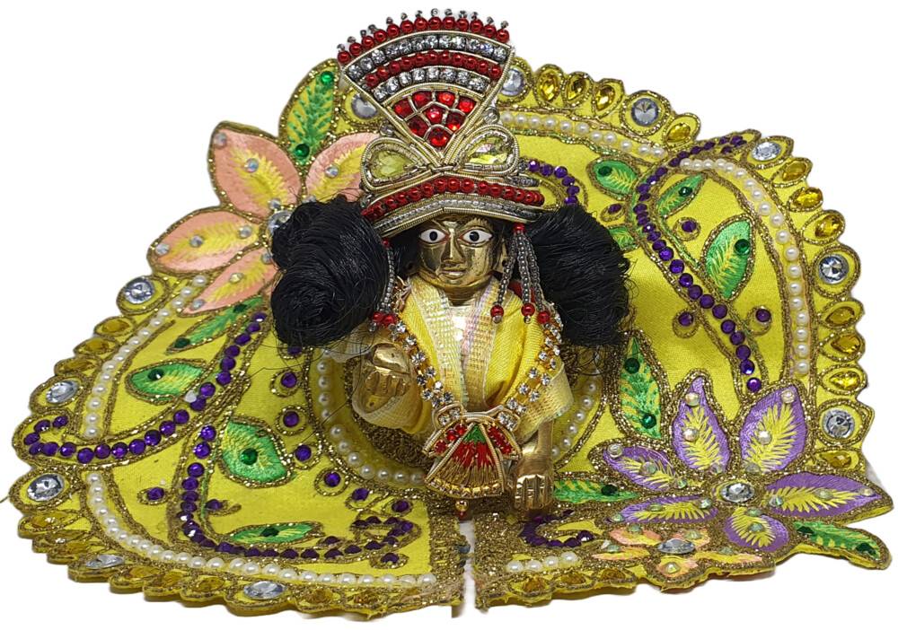 Laddu Gopal Dress Colorful Pearls and Gems