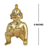 Laddu Gopal Brass Deity 6"