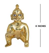 Laddu Gopal Brass Deity 8"