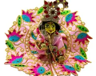 Laddu Gopal Pink Floral Pearl Embroidered Attire