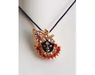 Lord Krishna Diamond Pendant with Black Thread