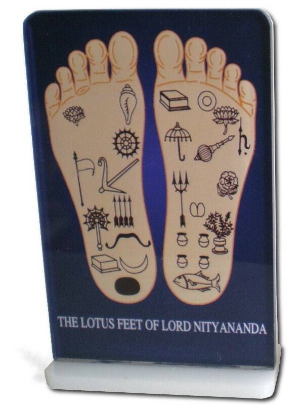 Lotus Feet of Lord Nityananda -- Altar / Table Stand