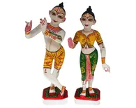 Marble Radha Krishna Deities (11")