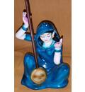 Meera with Sitar, also known as Mira Bai Polyresin Figure (5\" high)