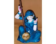 Meera with Sitar, also known as Mira Bai Polyresin Figure (5" high)