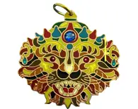 Lord Nrsimhadeva Pendant -- Copper Colored Back