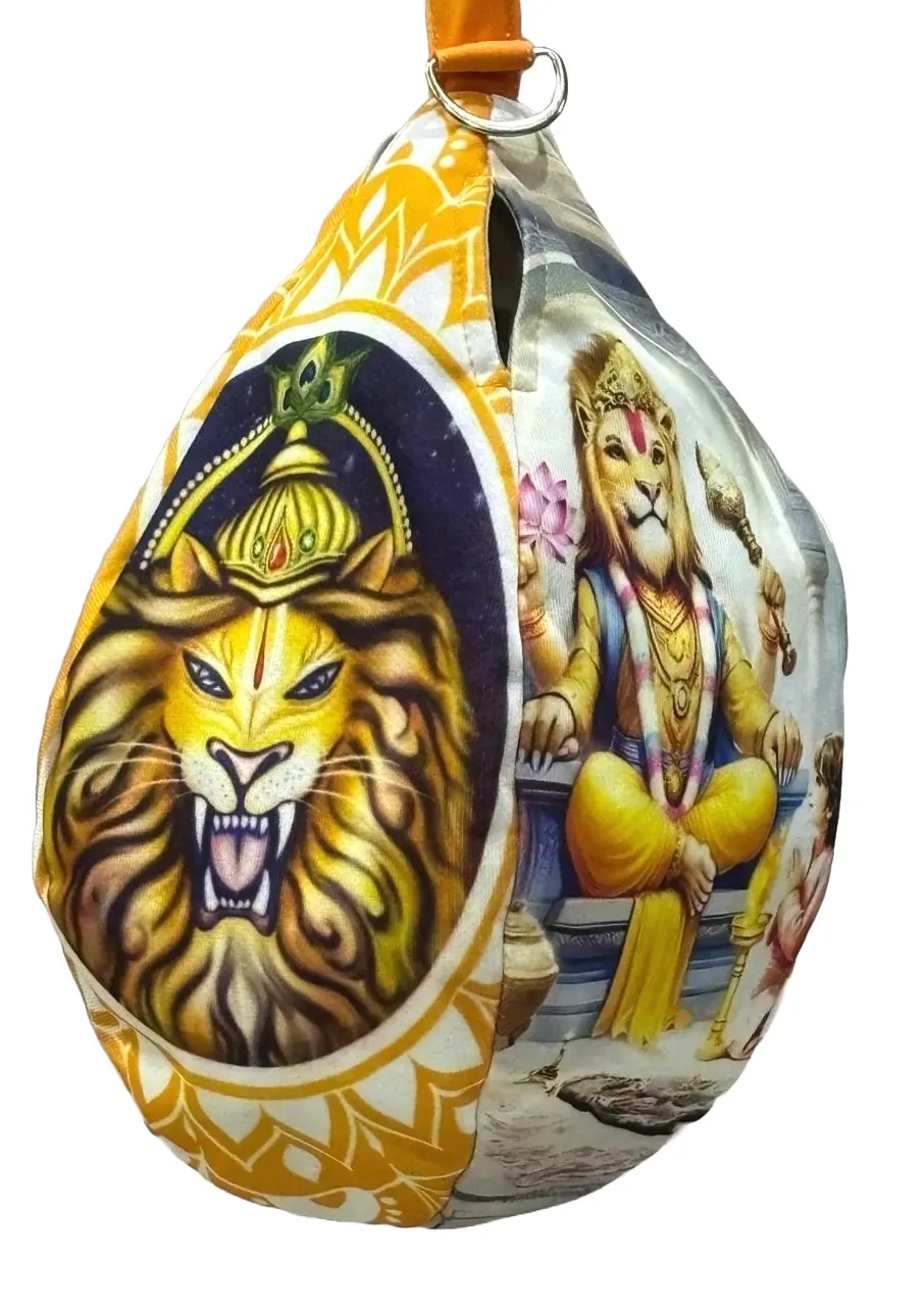 Jaya Gaura - Digitally Printed Bead-Bag [3 sides and strap] Standard Size