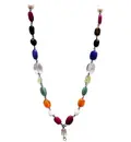 Nav Ratna Necklace (9 Gems / Navratan Mala) Oval Shape 16\"