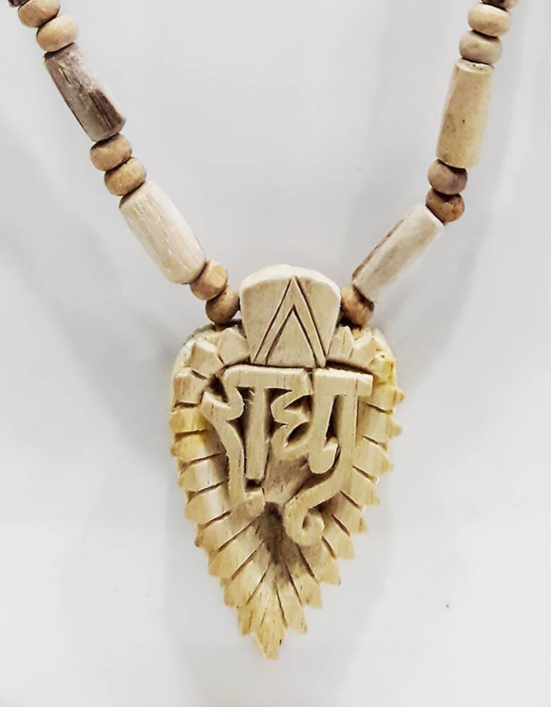 Tulsi Neck Beads -- Peacock Feather Sanskrit Radha