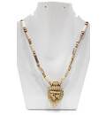 Tulsi Necklace with Pendant -- Name of Lord Rama (Big)