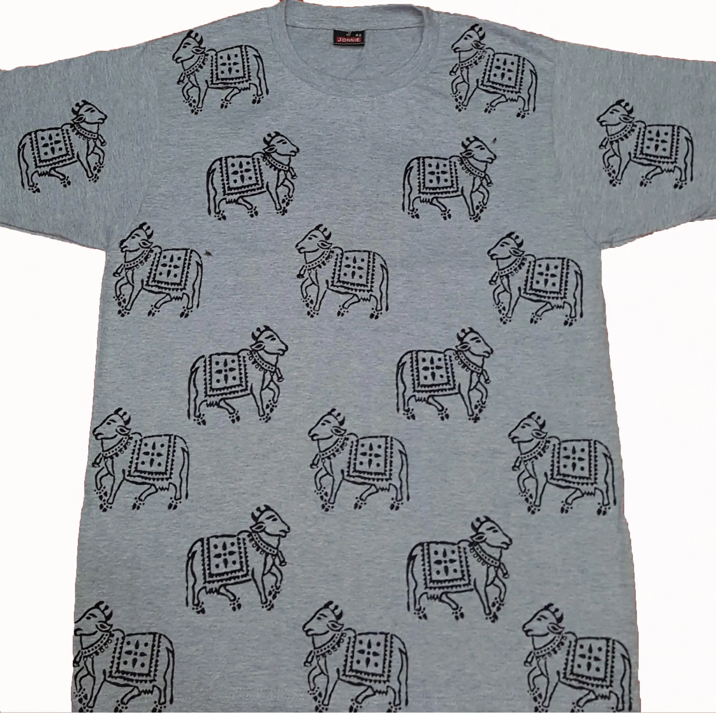 T-Shirt: All Over Hare Krishna Mantra (Harinam) Hand Print