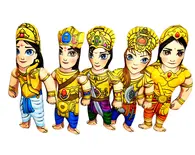 Childrens Stuffed Toys: Panca Pandavas (Yudhishtra,Bhima,Arjuna,Nakula,Sahadeva)