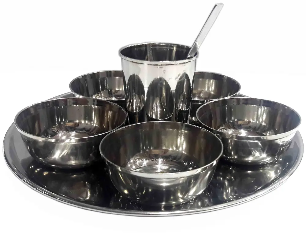 Deity Offering Plates Medium Size (8.4\" Stainless Steel)