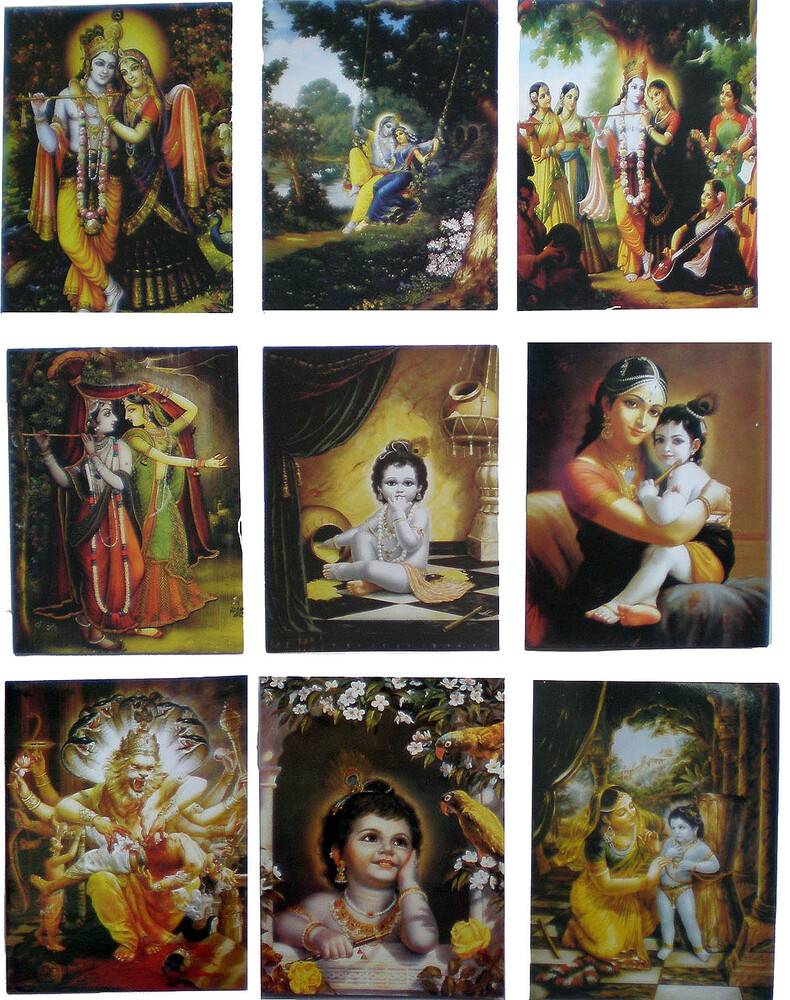 Assorted Krishna Greeting Card (Pack of 10)