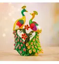 Peacock Pair Trinket Box (Natural Color)