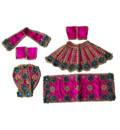 Radha Krishna Floral Dress with Pearls and Thread Work (Type 2)