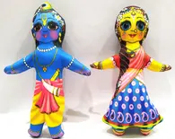 Radha-Krishna Dolls -- Childrens Stuffed Toy