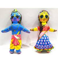Radha-Krishna Dolls -- Childrens Stuffed Toy