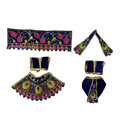 Radha Krishna Deity Dress Pearls, Sequins, Multicolor Gems Classy Threaded Work