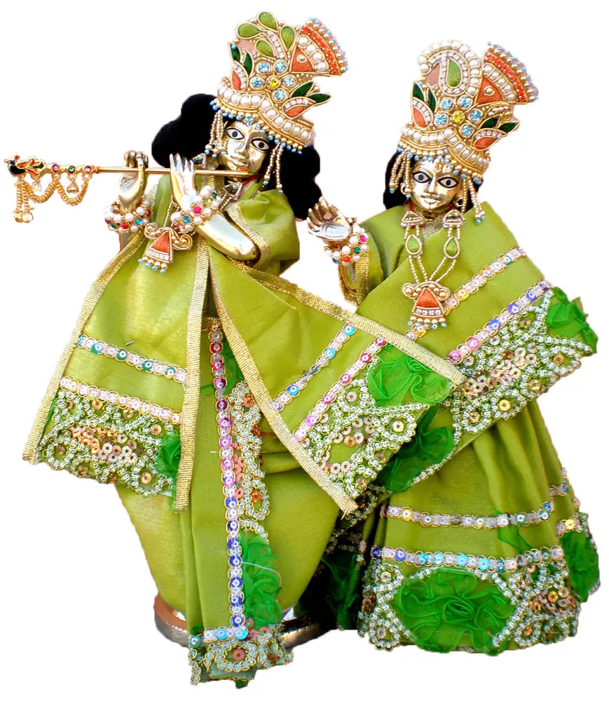 Radha Krishna Deities (Brass 12\")