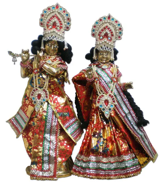 Radha Krishna Deities (Brass 12\")