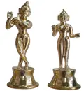 Radha Krishna Deties (Brass 18\", Round Base)